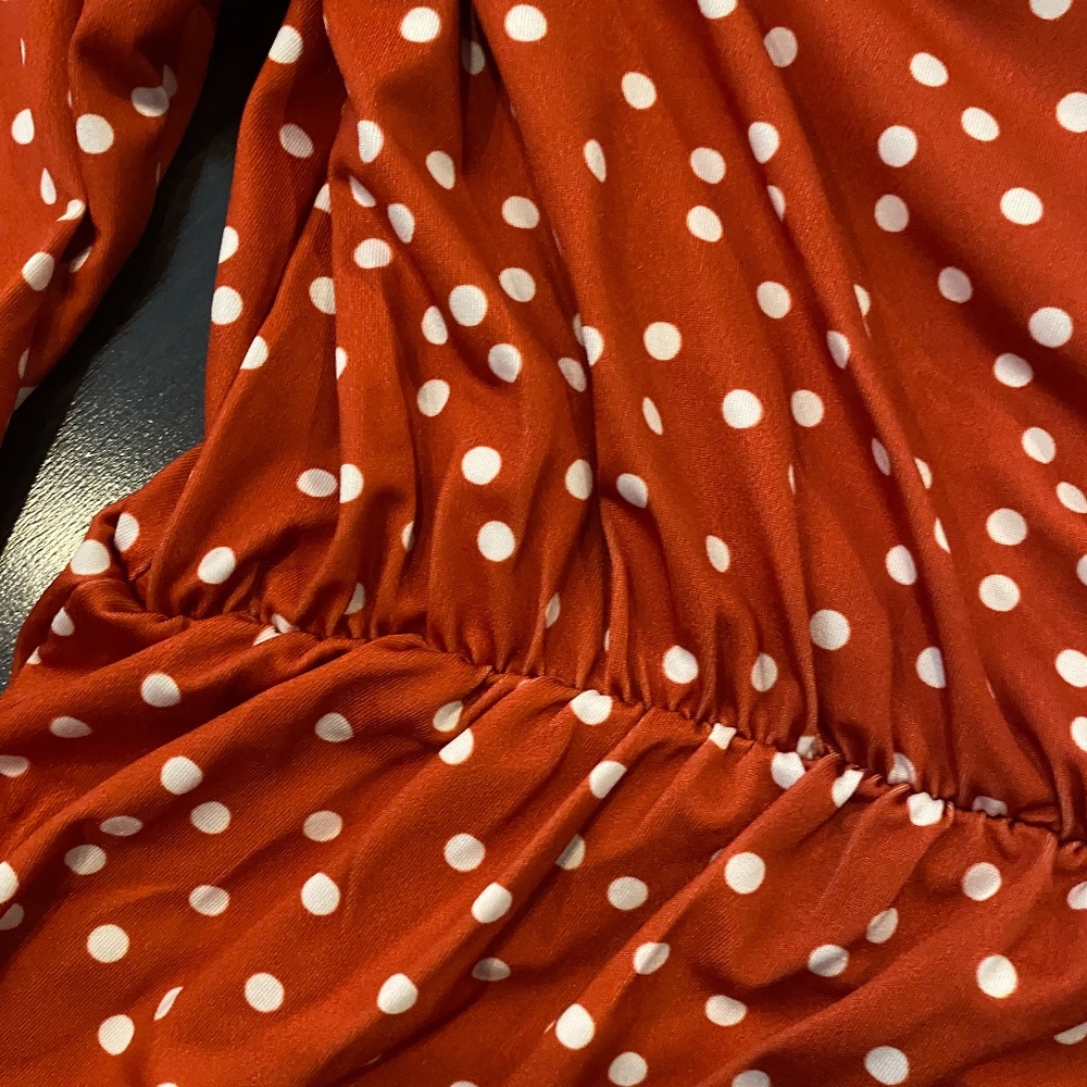 ASOS Petite Red Top with Dotted Pattern - Picture 7 of 7